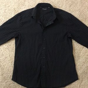 Men’s 7 Diamonds black button up shirt size XXL